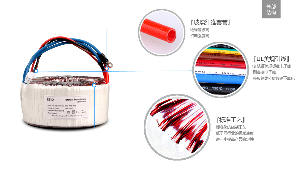 環(huán)形變壓器外部結構