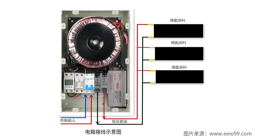 地暖電源控制箱接線示意圖